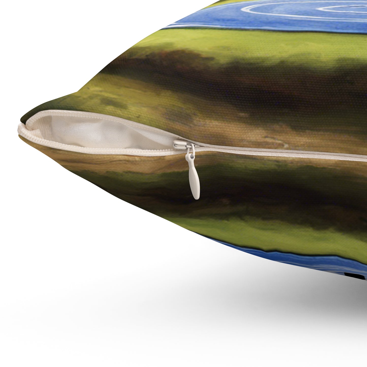 Disc Golf Tranquility Spun Polyester Square Pillow Discgolf Discgolfer Decor Gift