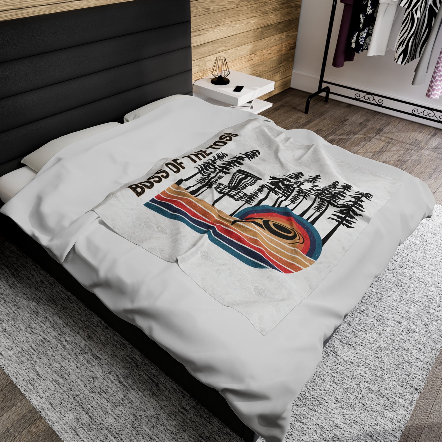 Disc Golf Boss Of The Toss Velveteen Plush Blanket
