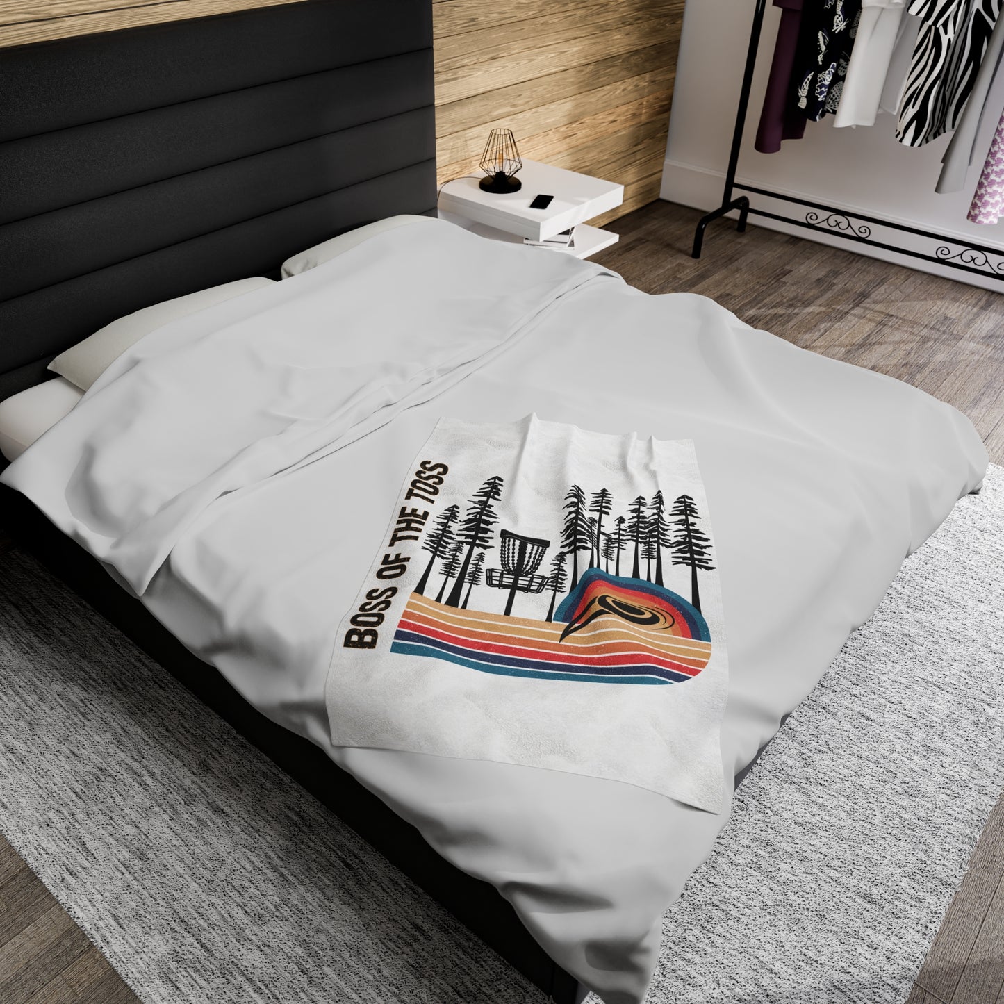 Disc Golf Boss Of The Toss Velveteen Plush Blanket