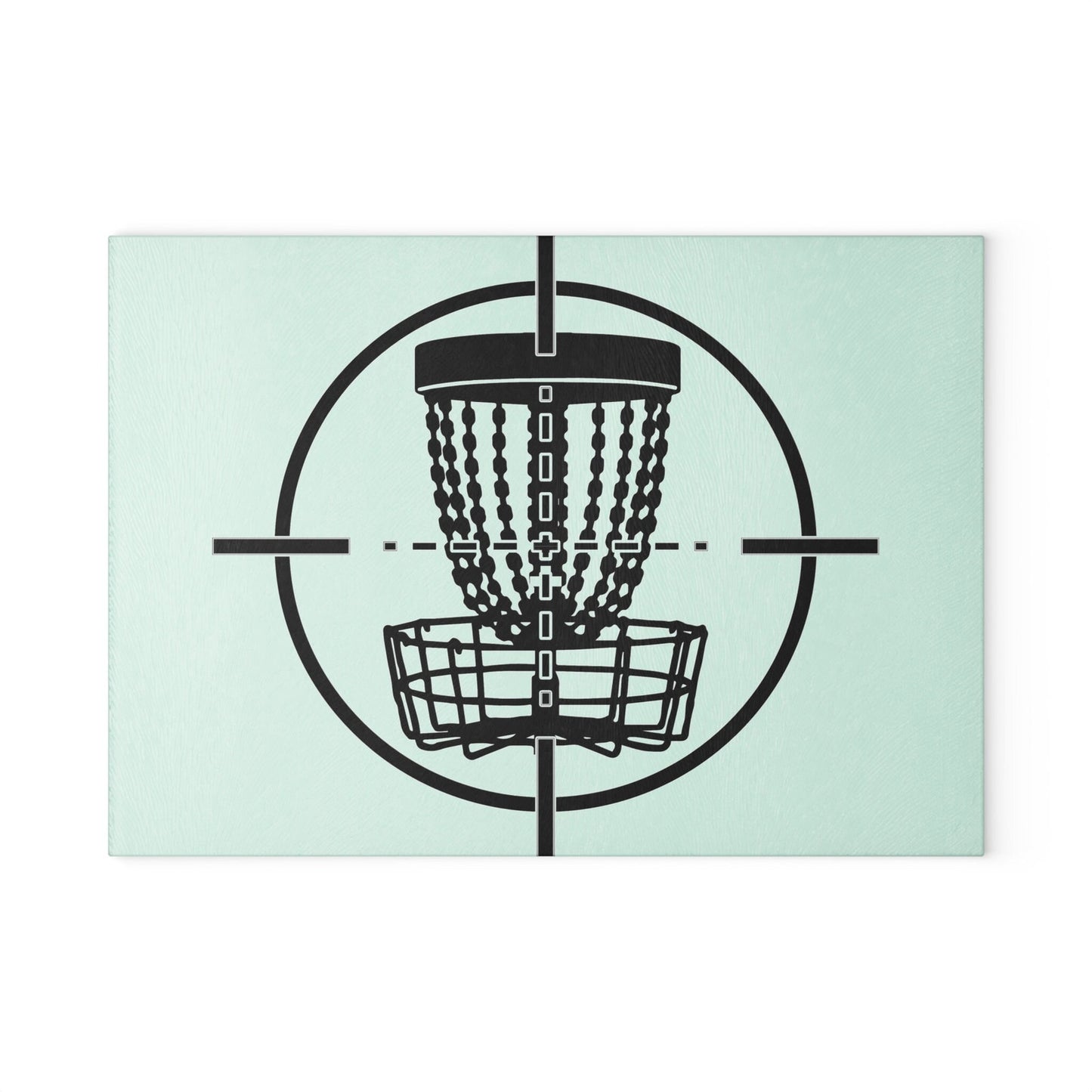 Disc Golf Basket Bullseye Glass Cutting Board Discgolf Discgolfer Gift