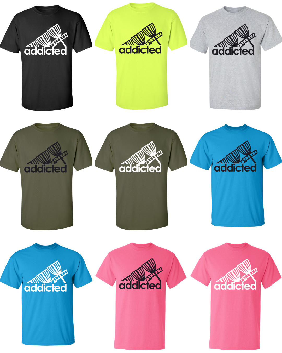Disc Golf T Shirt ADDICTED Discgolfer Discgolfing Shirt