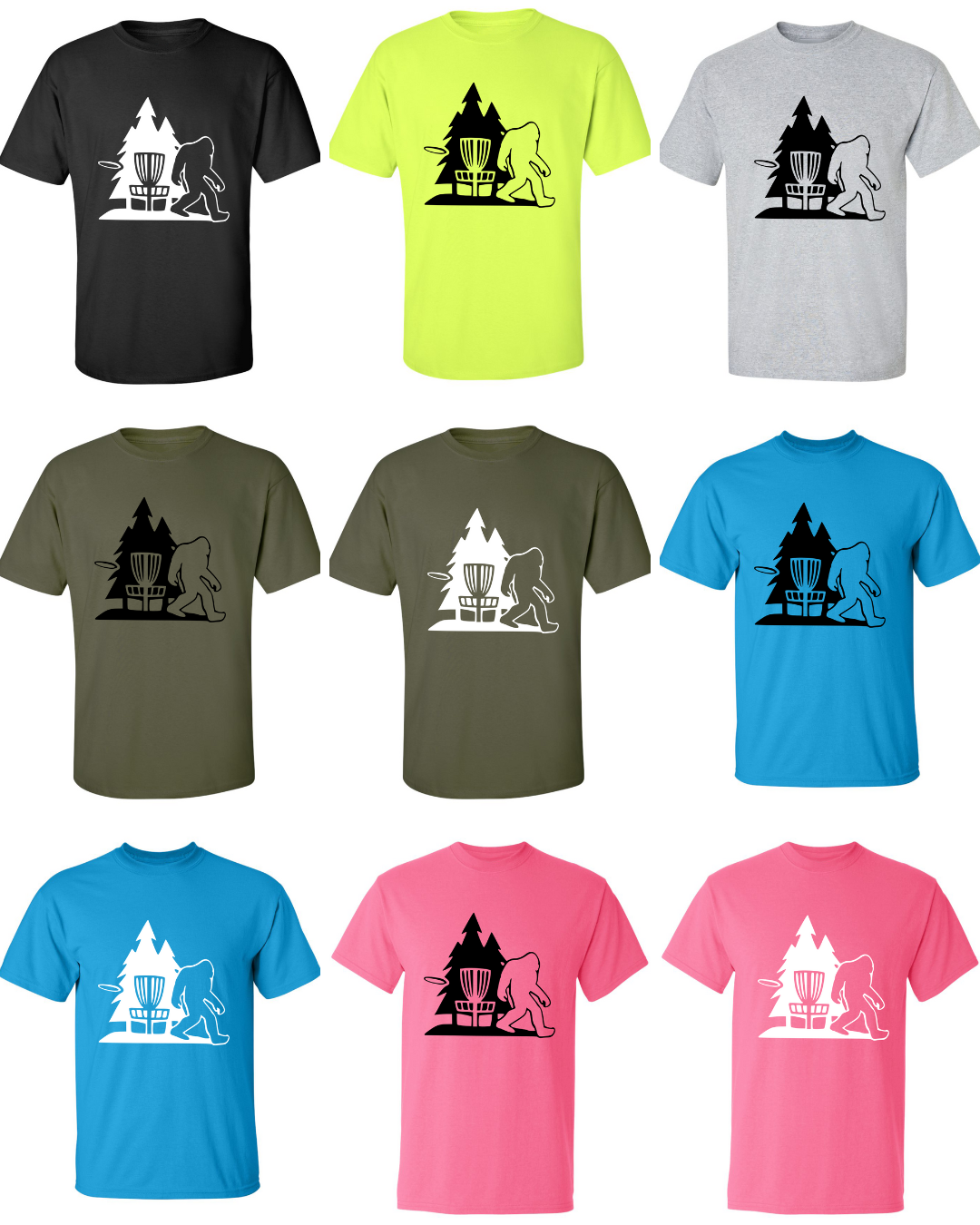 Disc Golf T Shirt SASQUATCH BASKET Discgolfer Discgolfing Shirt