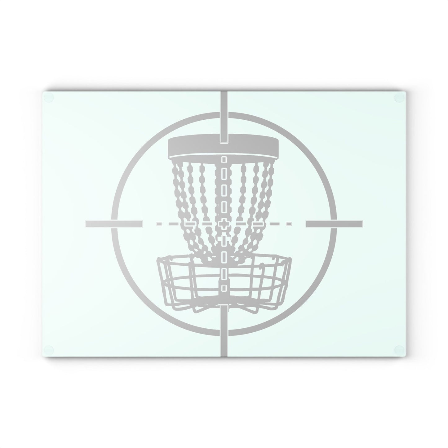 Disc Golf Basket Bullseye Glass Cutting Board Discgolf Discgolfer Gift