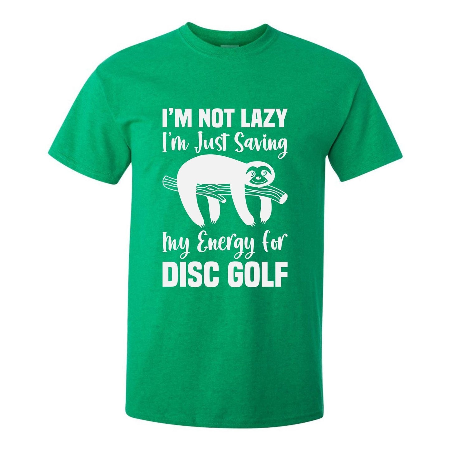 Disc Golf Shirt LAZY SLOTH Funny Discgolfing Graphic T Shirt