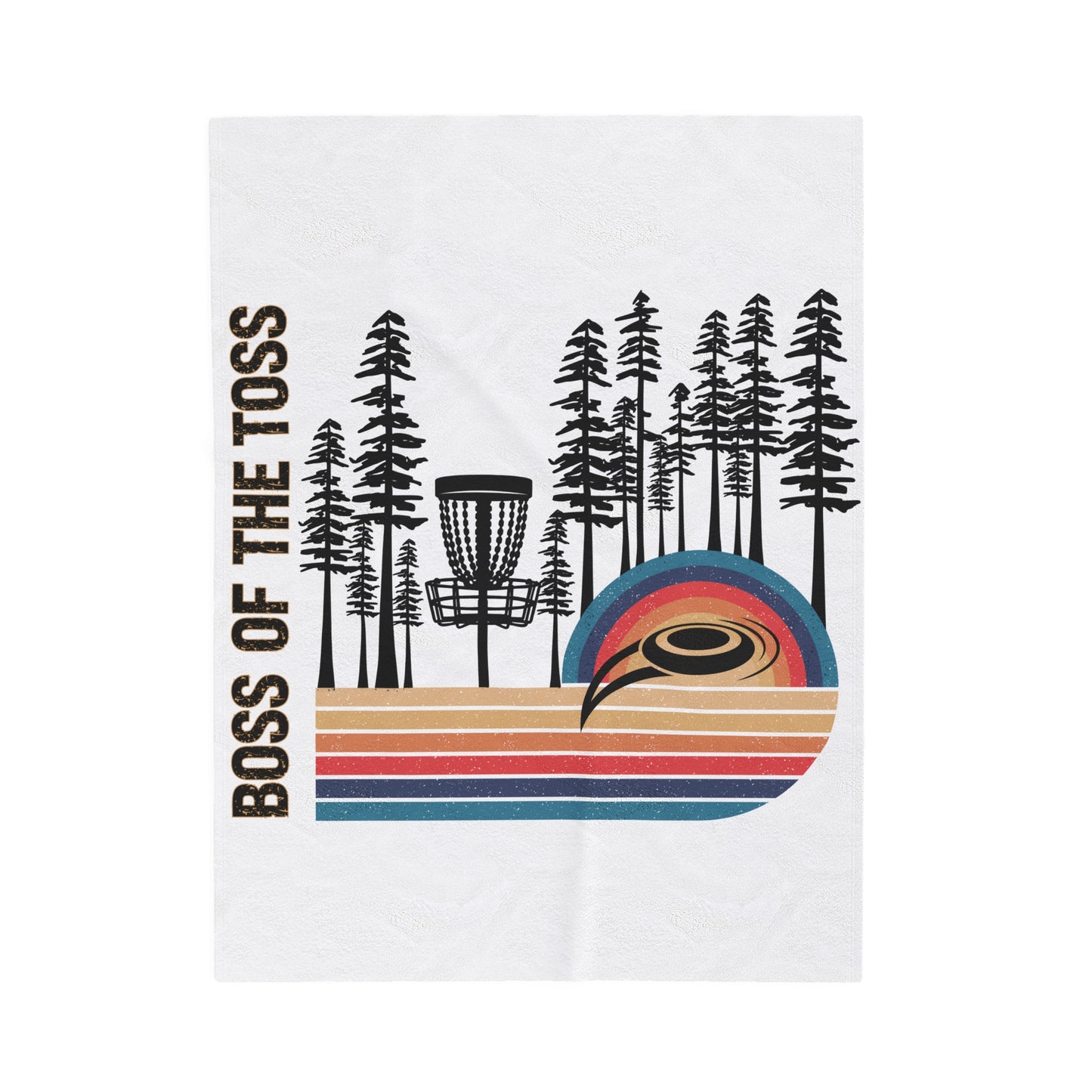 Disc Golf Boss Of The Toss Velveteen Plush Blanket