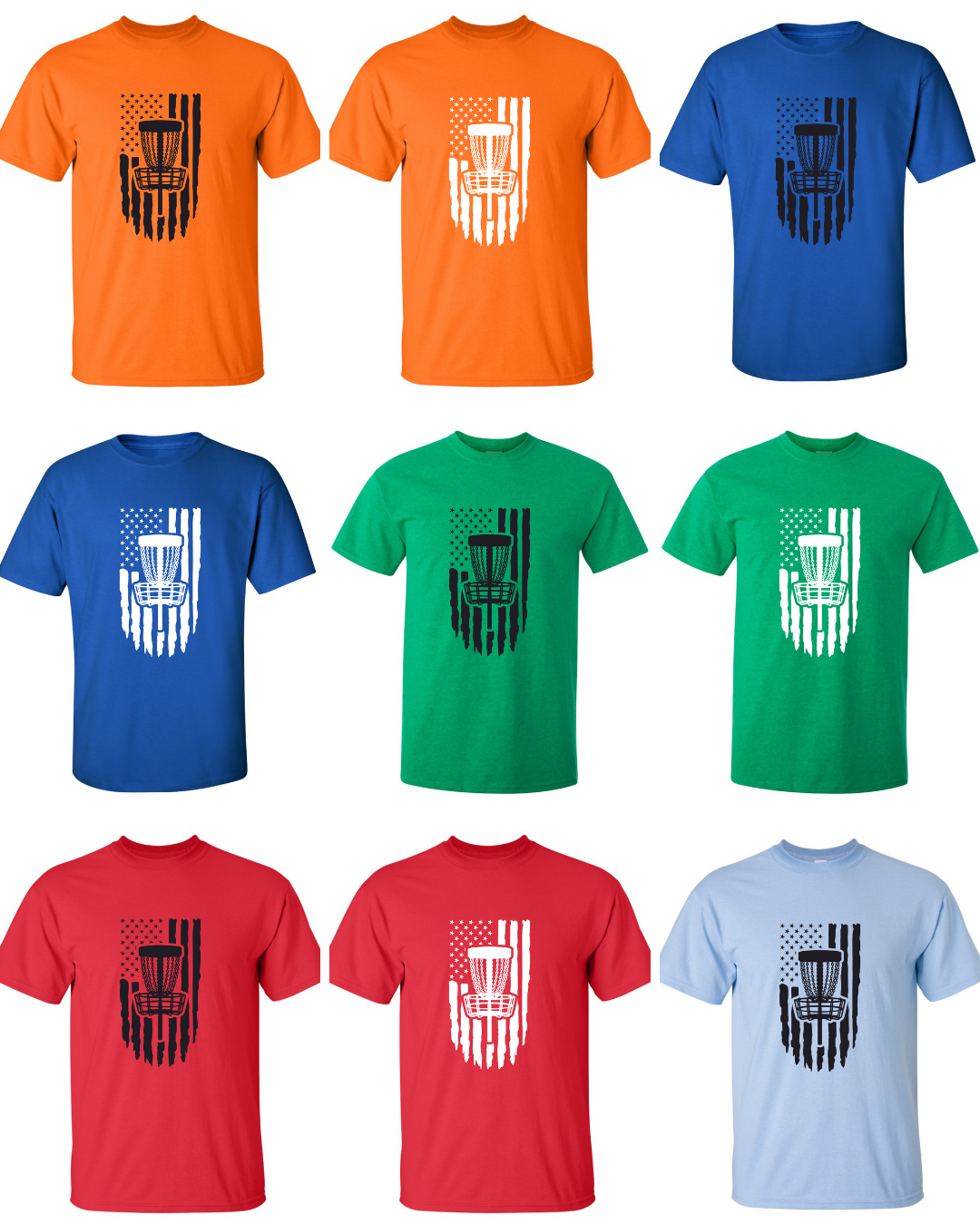 Disc Golf Shirt American Flag PATRIOTIC Discgolfing Discgolfer Graphic T-Shirt
