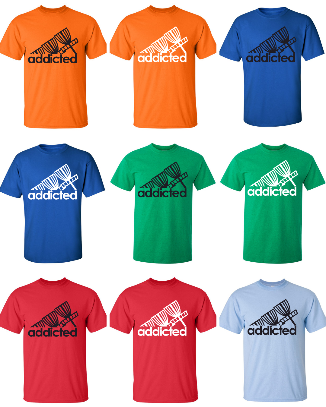Disc Golf T Shirt ADDICTED Discgolfer Discgolfing Shirt
