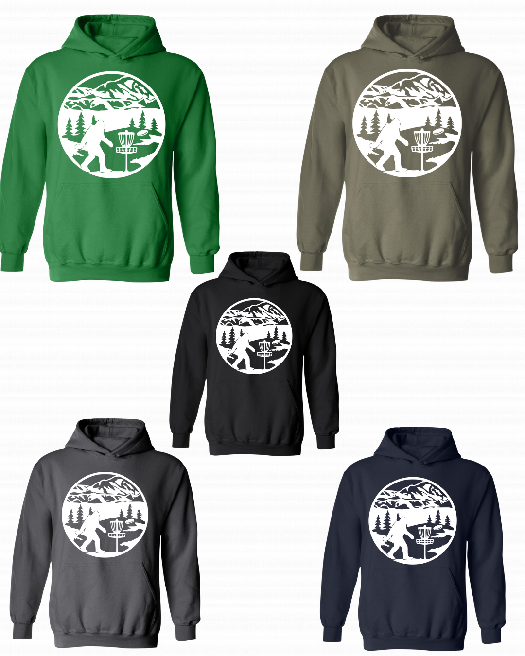 Disc Golf Hoodie SASQUATCH MOUNTAINS Discgolfer Discgolfing Sweatshirt