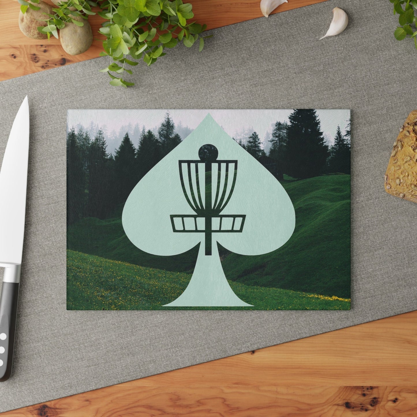Disc Golf Aces Glass Cutting Board Discgolf Discgolfer Gift