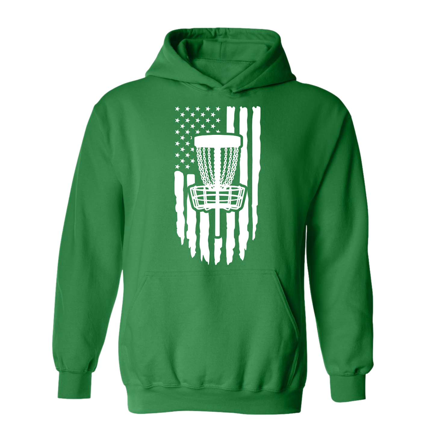 Disc Golf Hoodie PATRIOTIC AMERICAN Flag Discgolfing Sweatshirt
