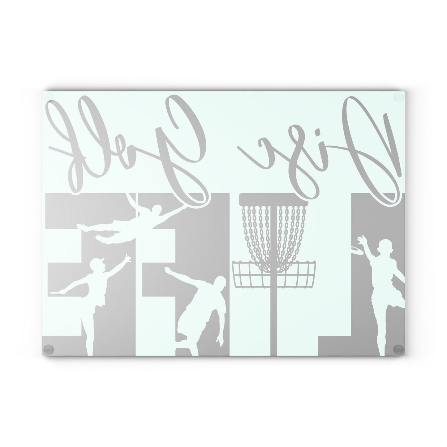 Disc Golf Life Glass Cutting Board Discgolf Discgolfer Gift