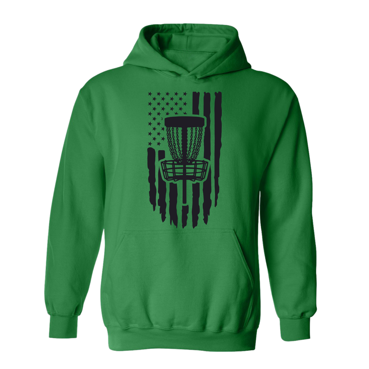 Disc Golf Hoodie PATRIOTIC AMERICAN Flag Discgolfing Sweatshirt