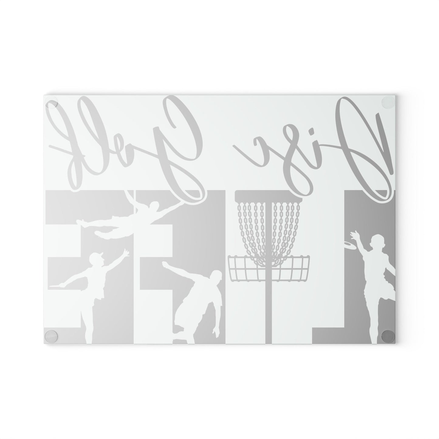 Disc Golf Life Glass Cutting Board Discgolf Discgolfer Gift