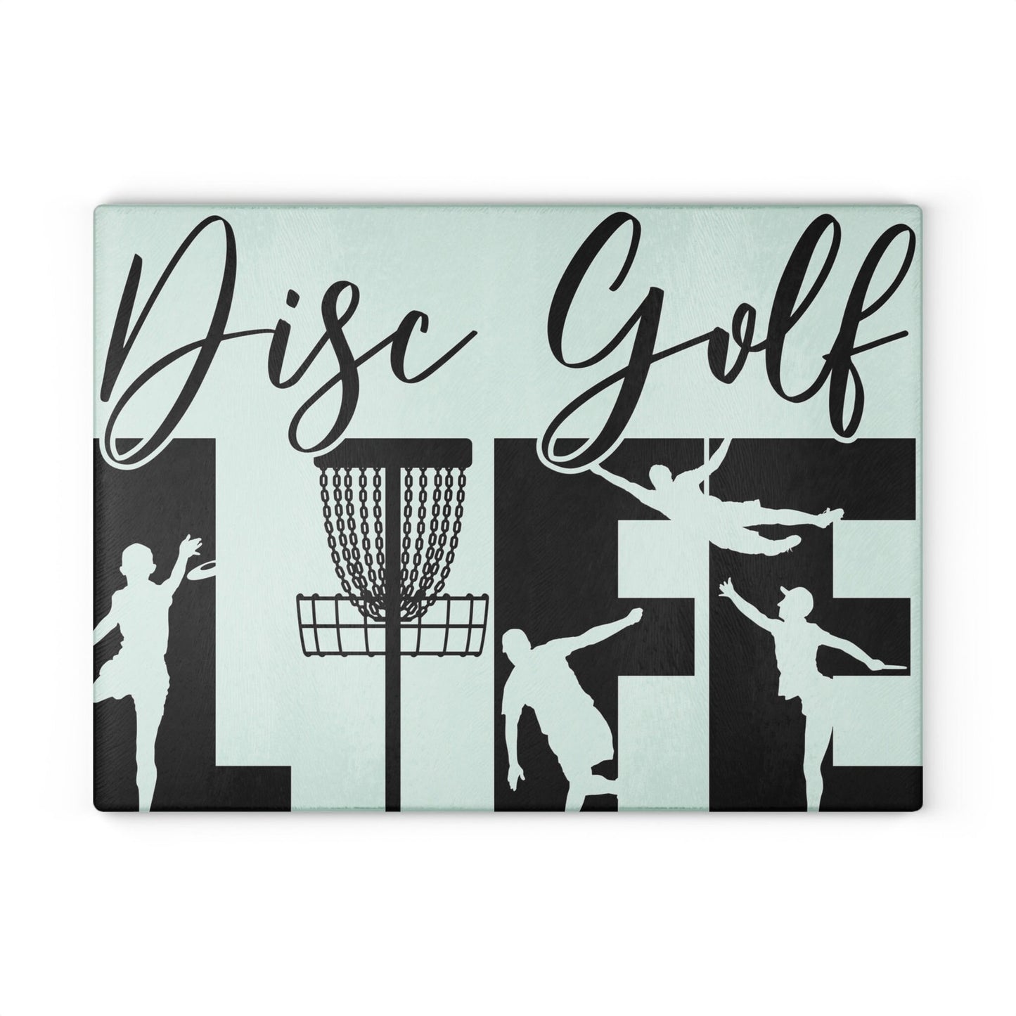 Disc Golf Life Glass Cutting Board Discgolf Discgolfer Gift