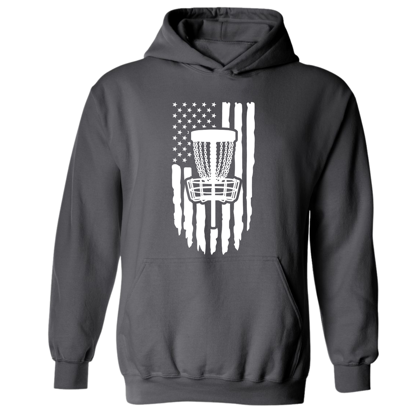 Disc Golf Hoodie PATRIOTIC AMERICAN Flag Discgolfing Sweatshirt