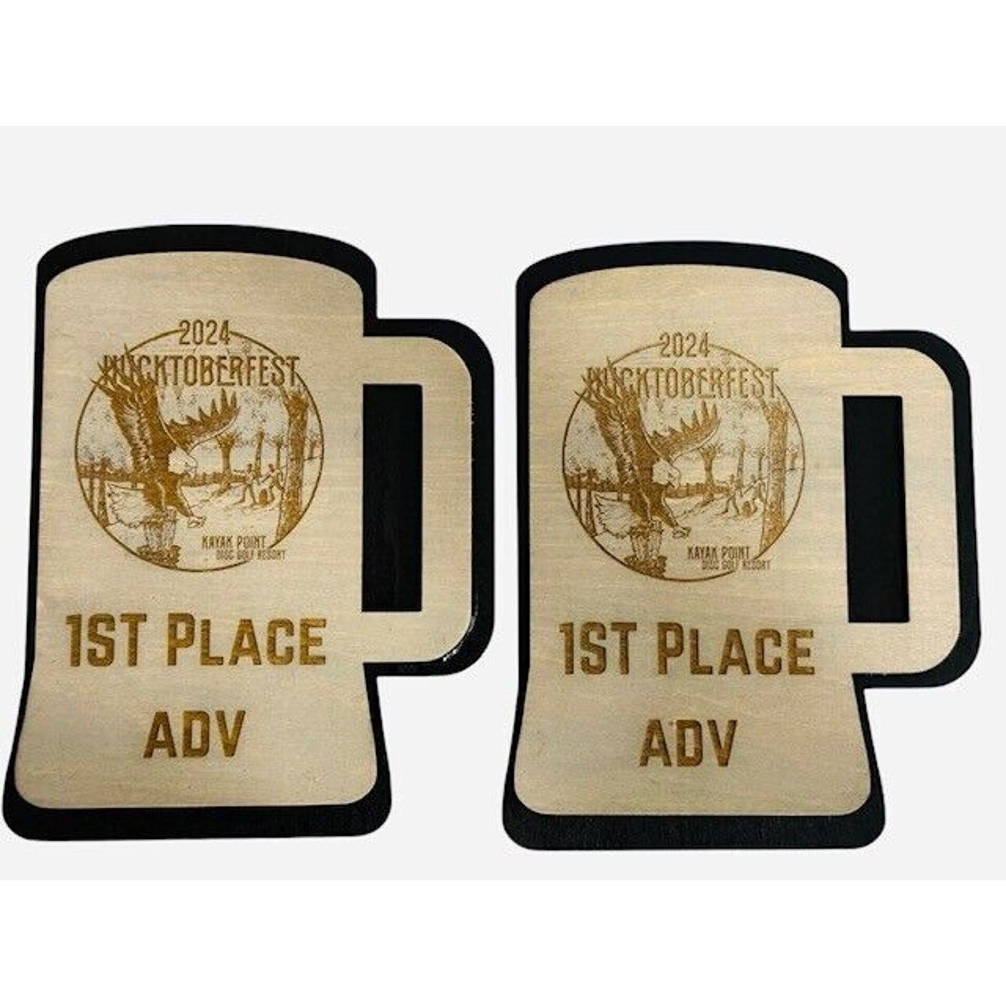 Laser Engraved Wood Disc Golf Trophy, Gift Trophies, Discgolf Gifts