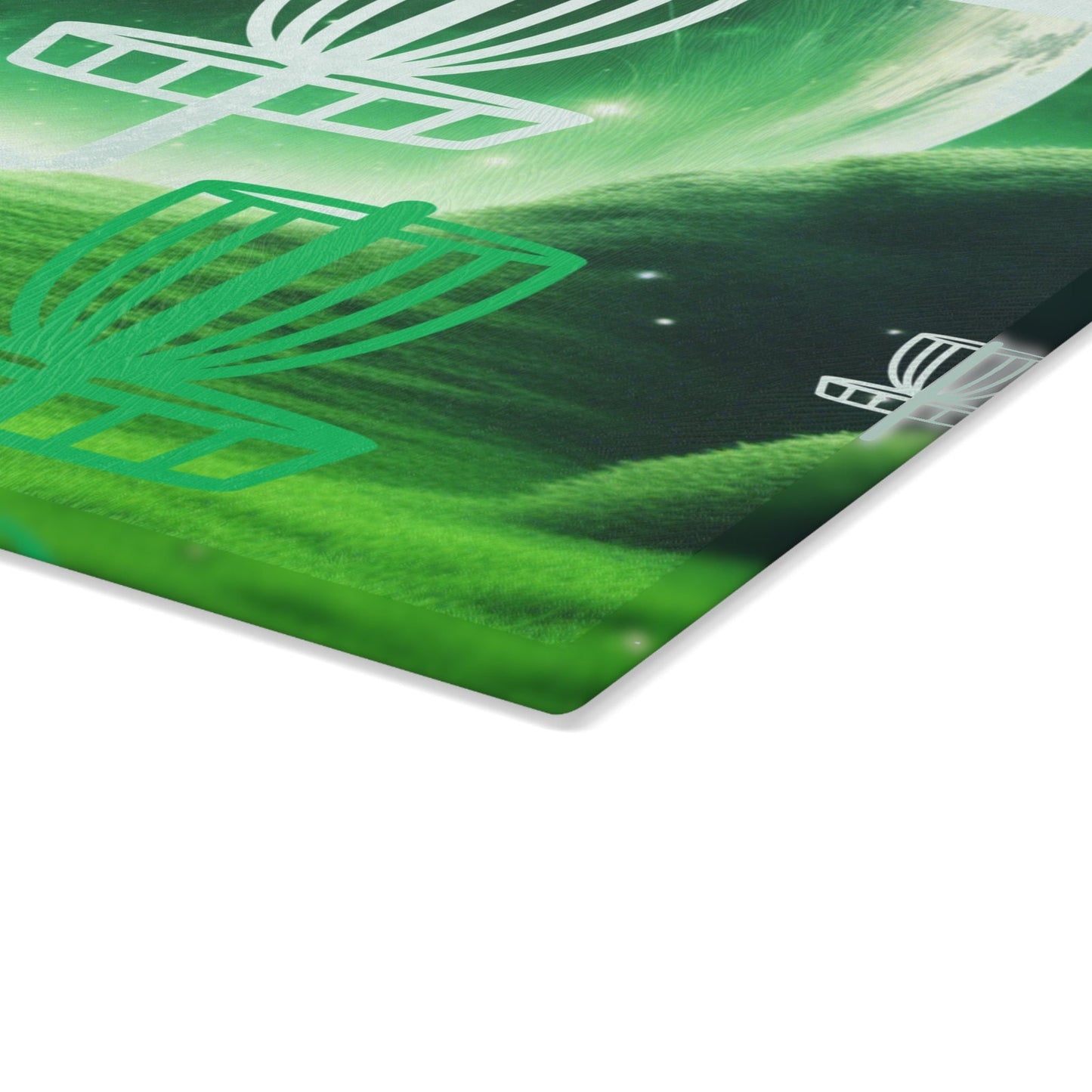 Disc Golf Green Dreams Glass Cutting Board Discgolfer Gift