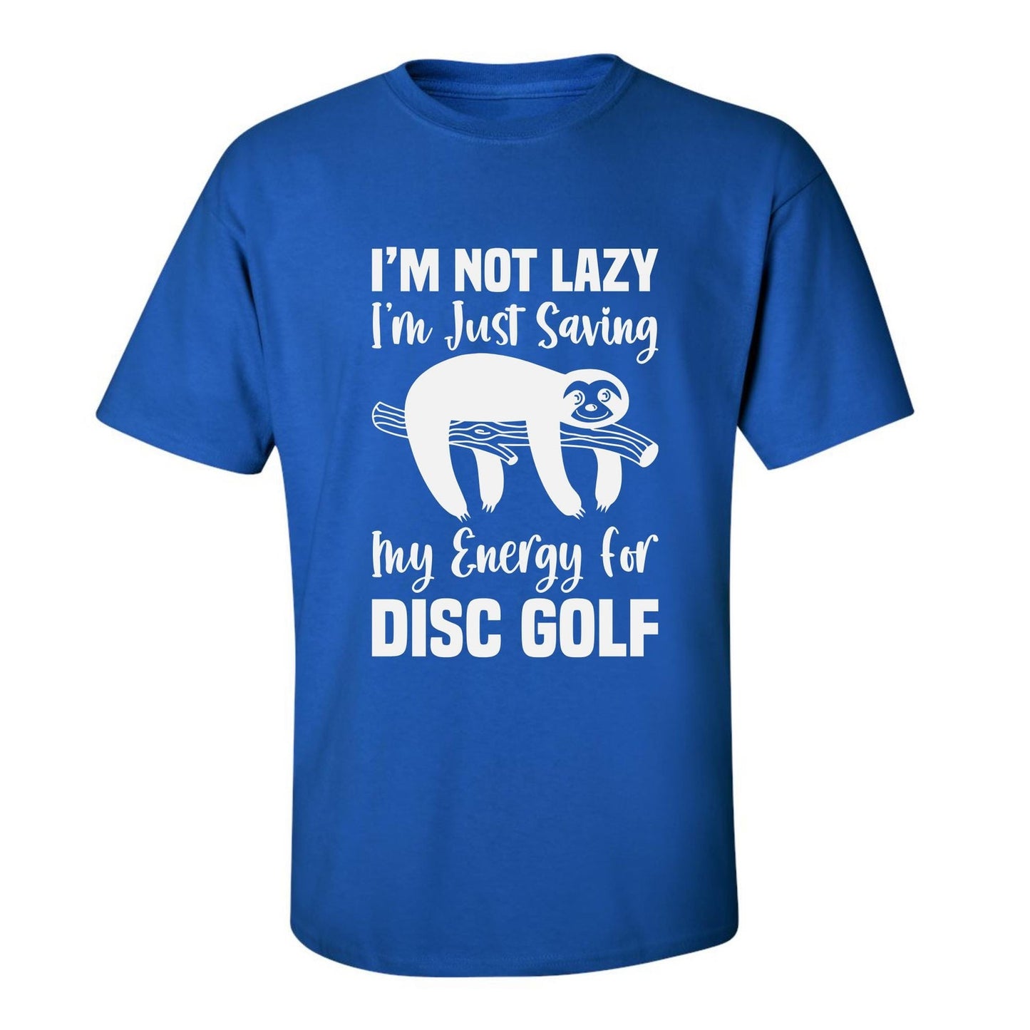 Disc Golf Shirt LAZY SLOTH Funny Discgolfing Graphic T Shirt