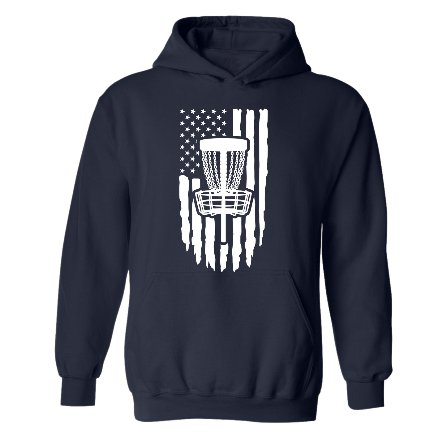 Disc Golf Hoodie PATRIOTIC AMERICAN Flag Discgolfing Sweatshirt