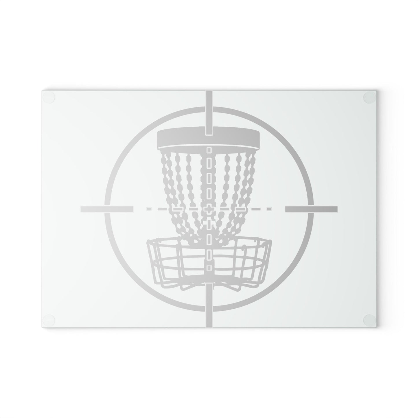Disc Golf Basket Bullseye Glass Cutting Board Discgolf Discgolfer Gift