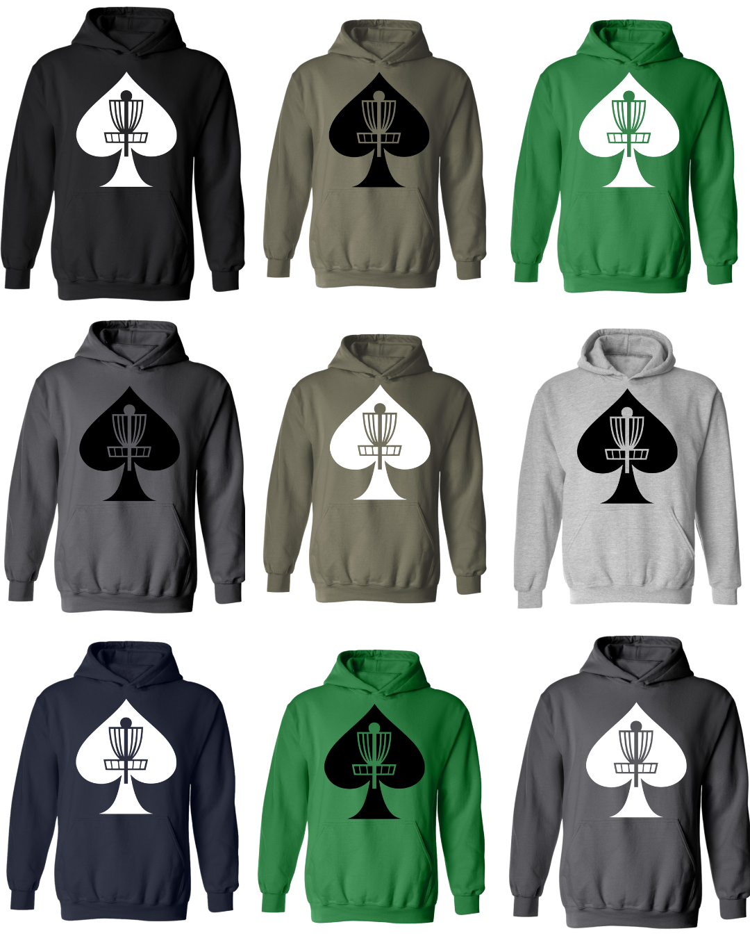 Disc Golf Hoodie ACES BASKET Discgolfer Discgolfing Sweatshirt