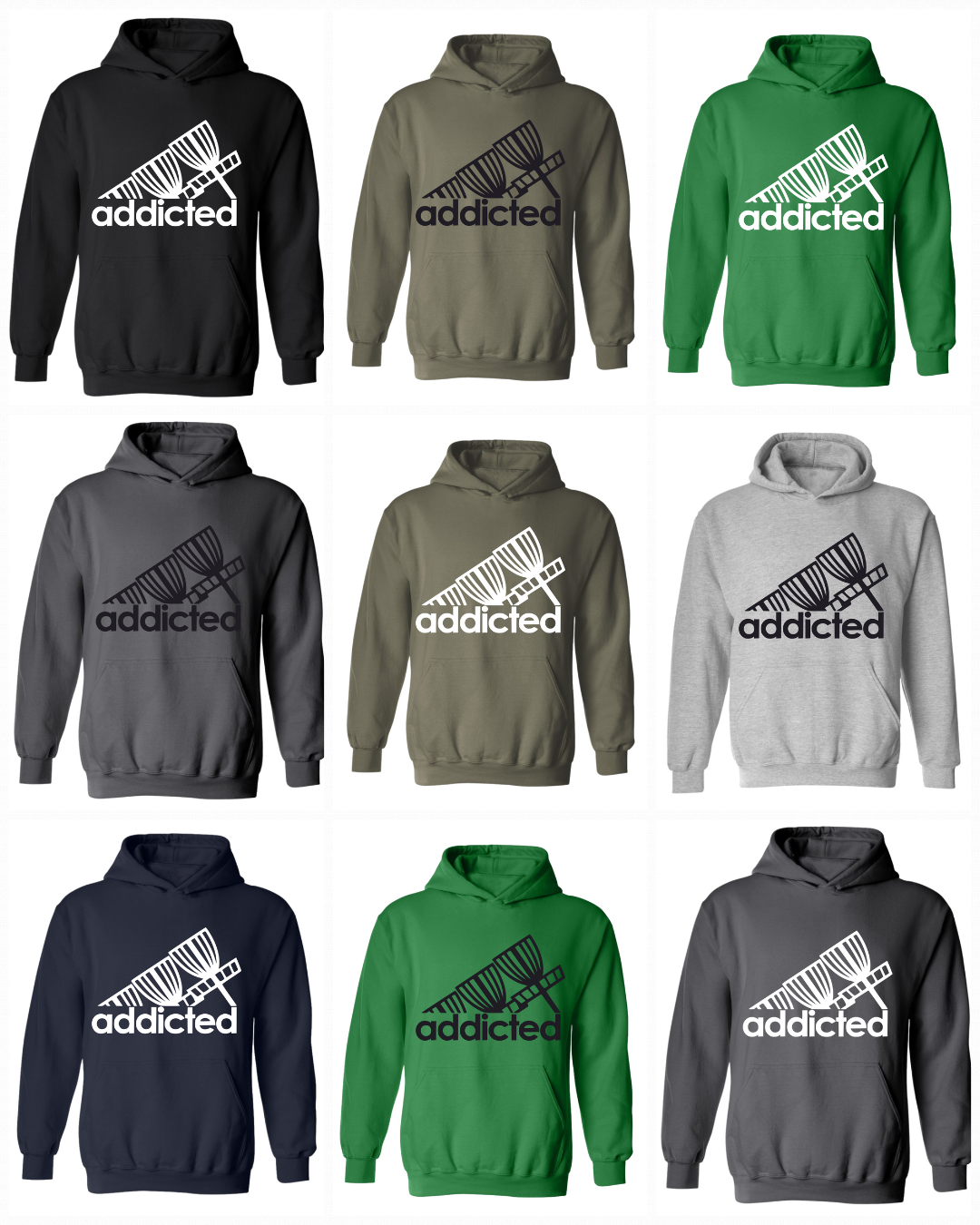 Disc Golf Hoodie Addicted Discgolfer Discgolfing Athletic Sweatshirt
