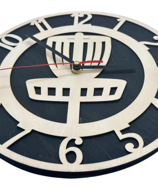Disc Golf Basket Wall Clock Custom Discgolfer Gift Hanging Art