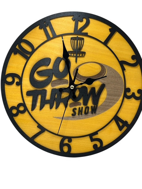 Disc Golf CUSTOMIZED W/ YOUR LOGO Wall Clock Custom Discgolfer Gift Hanging Art