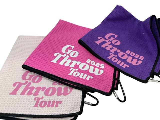 Disc Golf Towel Customized W/ YOUR LOGO Waffle W/Grommet Clip Golfing Towel