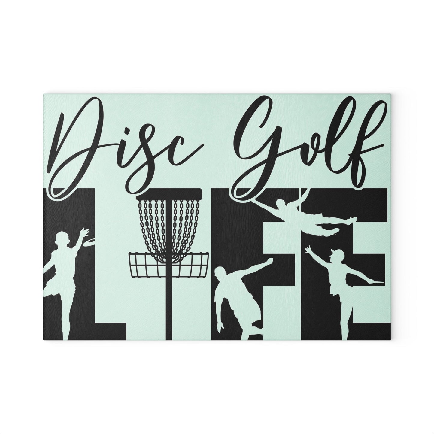 Disc Golf Life Glass Cutting Board Discgolf Discgolfer Gift