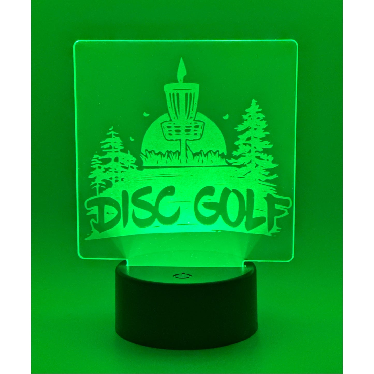 Disc Golf TREE SCENE Laser Engraved LED light, Disc Golf Gift, Sport Gift, LED Night Light, Engraved Gift, Coach Gift, Player Gift, Golf, Sports, Frisbee (Copy)