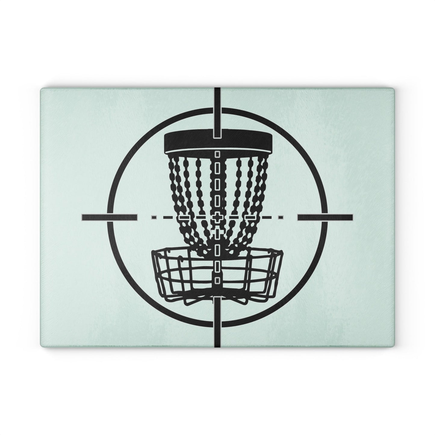 Disc Golf Basket Bullseye Glass Cutting Board Discgolf Discgolfer Gift