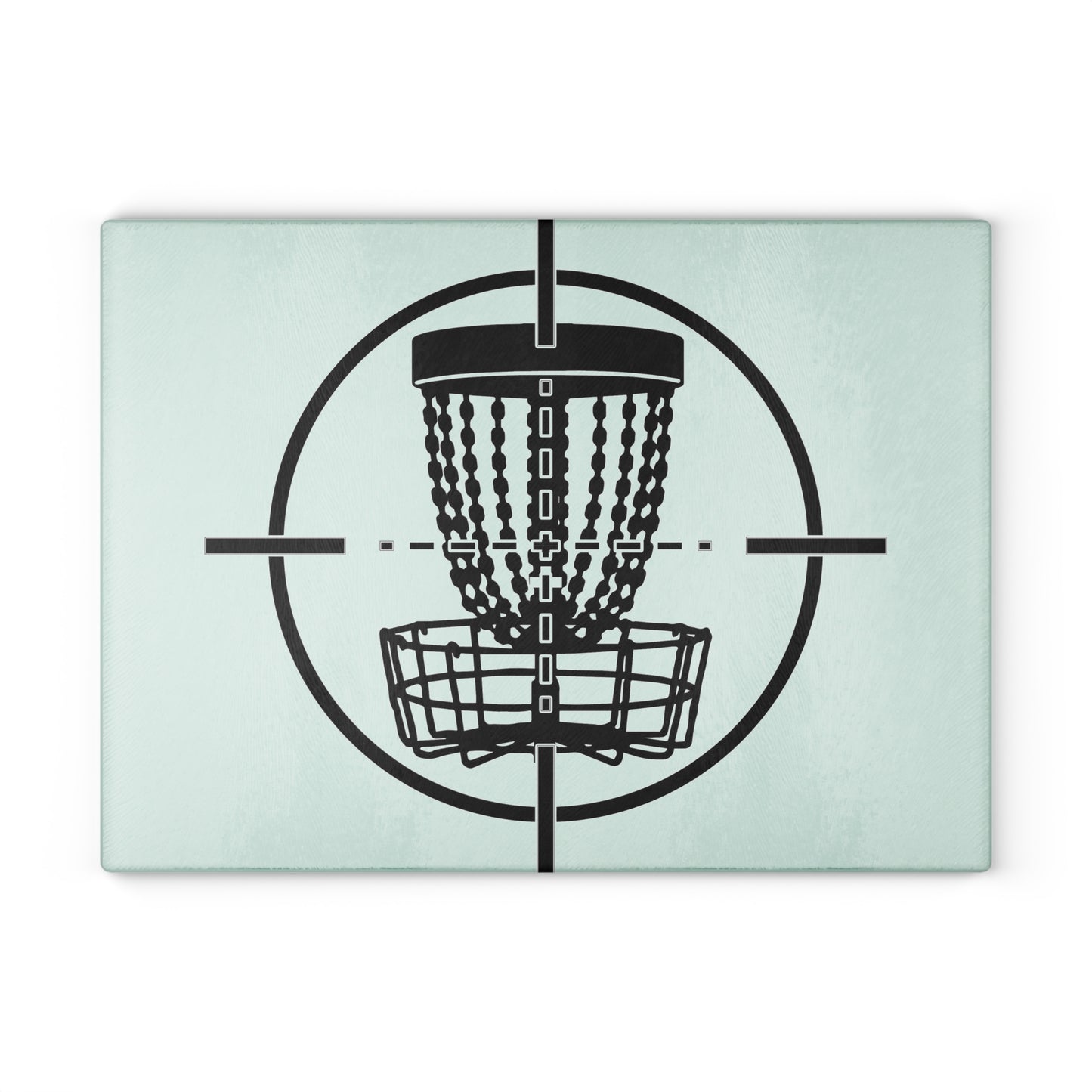 Disc Golf Basket Bullseye Glass Cutting Board Discgolf Discgolfer Kitchen Cooking Gift