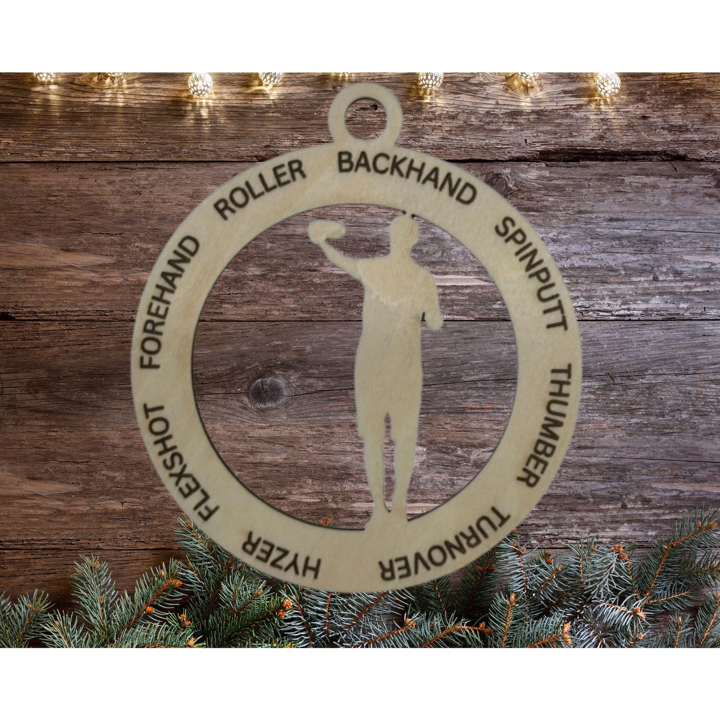 DISC GOLF Discgolfer Putting Hyzer Turnover Laser Engraved Christmas Ornament Discgolfer Gift