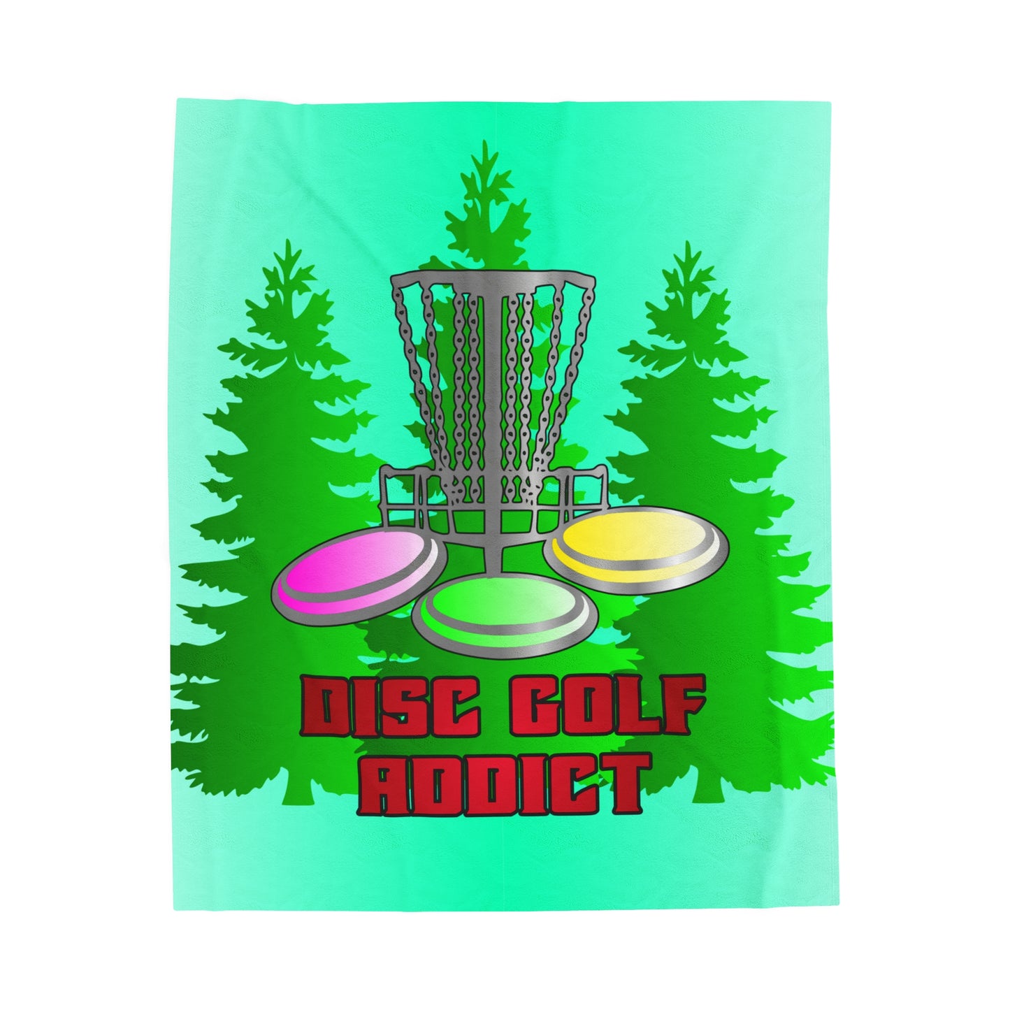 Disc Golf Addict Velveteen Plush Blanket