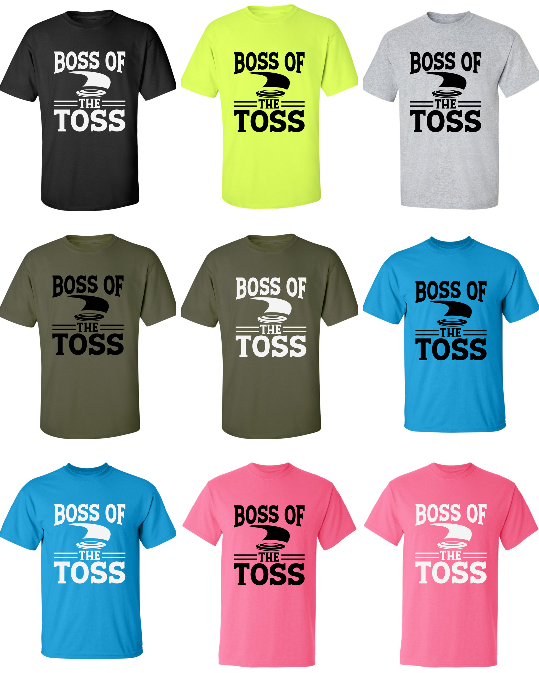Disc Golf Shirt BOSS of the TOSS Mens Discgolfing Graphic T-Shirt