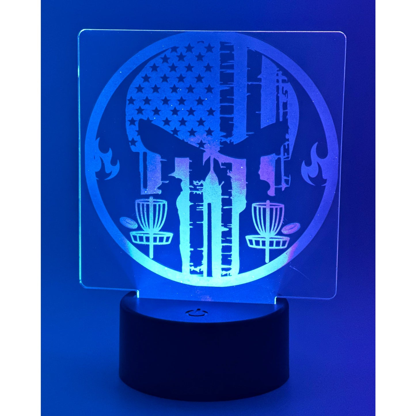 Disc Golf Laser Engraved LED light, Disc Golf Gift, Sport Gift, LED Night Light, Engraved Gift, Coach Gift, Player Gift, Golf, Sports, Frisbee