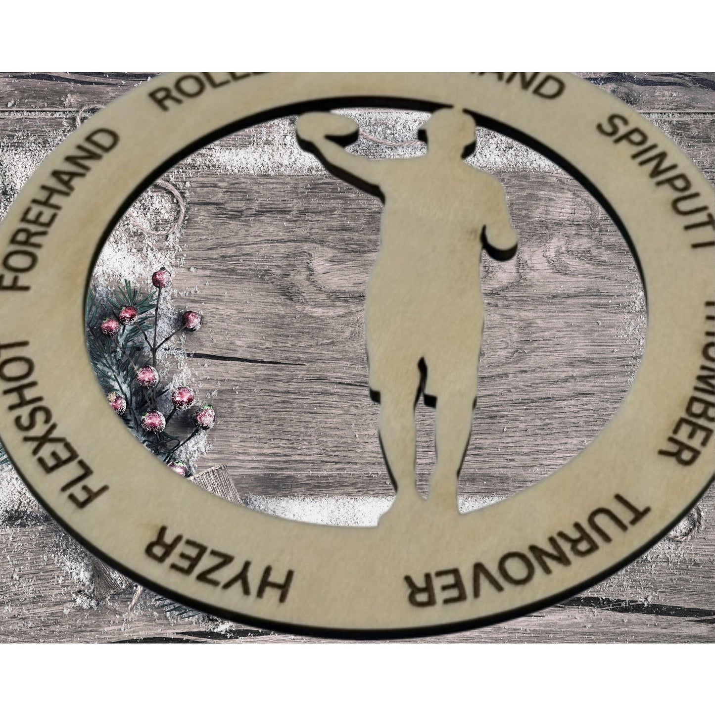 DISC GOLF Discgolfer Putting Hyzer Turnover Laser Engraved Christmas Ornament Discgolfer Gift