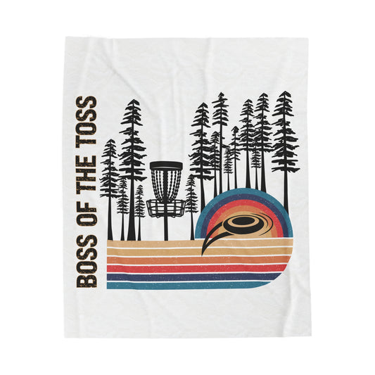 Disc Golf Boss Of The Toss Velveteen Plush Blanket