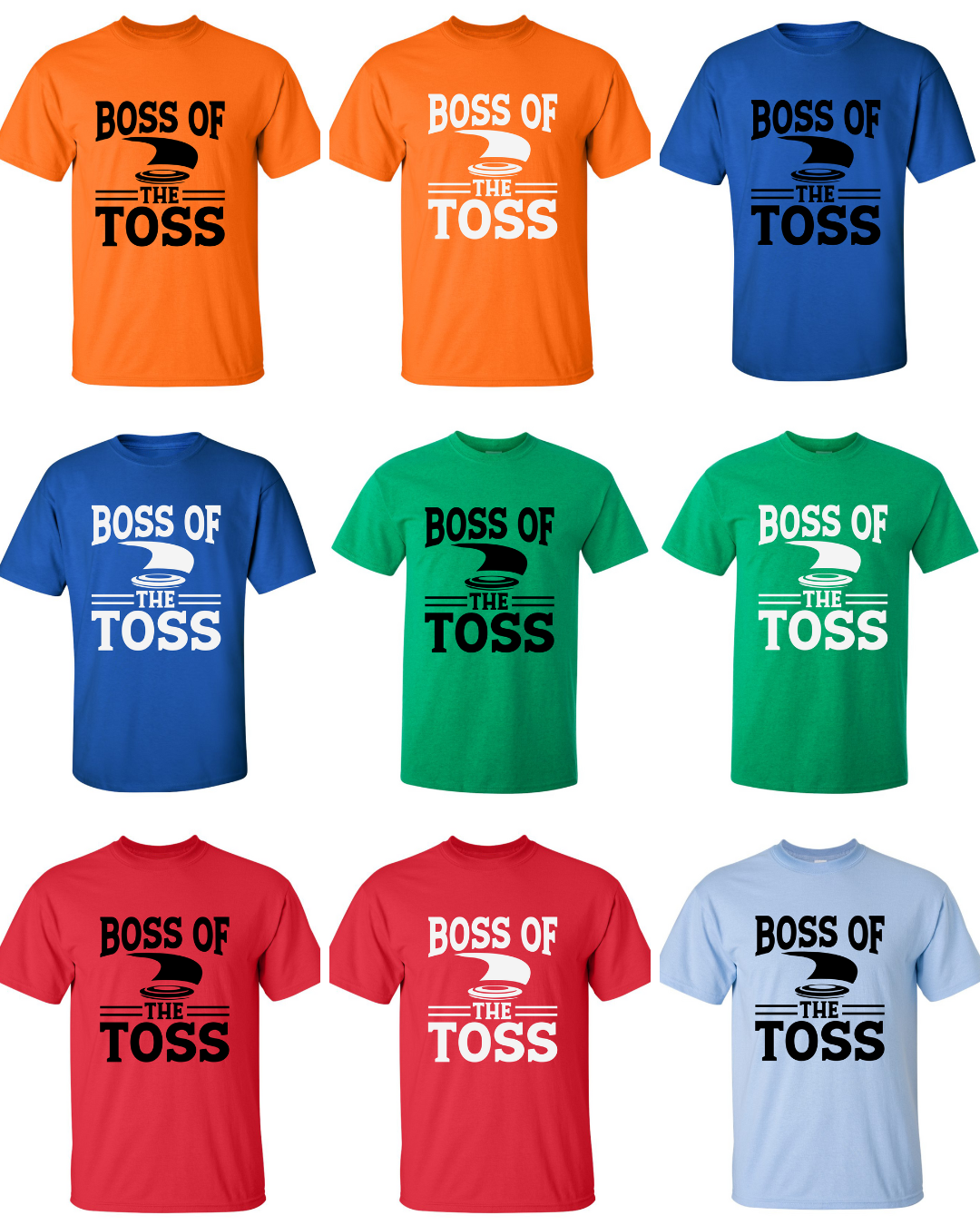 Disc Golf Shirt BOSS of the TOSS Mens Discgolfing Graphic T-Shirt