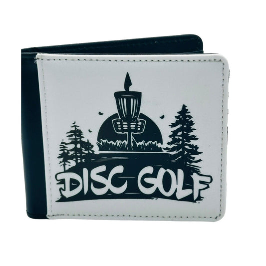 Disc Golf BASKET TREE SCENE Disc Sublimated Design Bi-Fold Wallet Disgolfer Gift