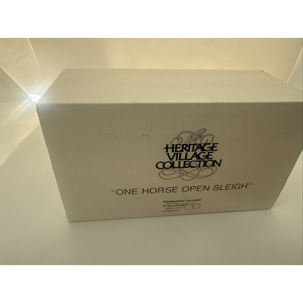 Dept 56 One Horse Open Sleigh Heritage Village Collection #5982-0 Retired W/ Box