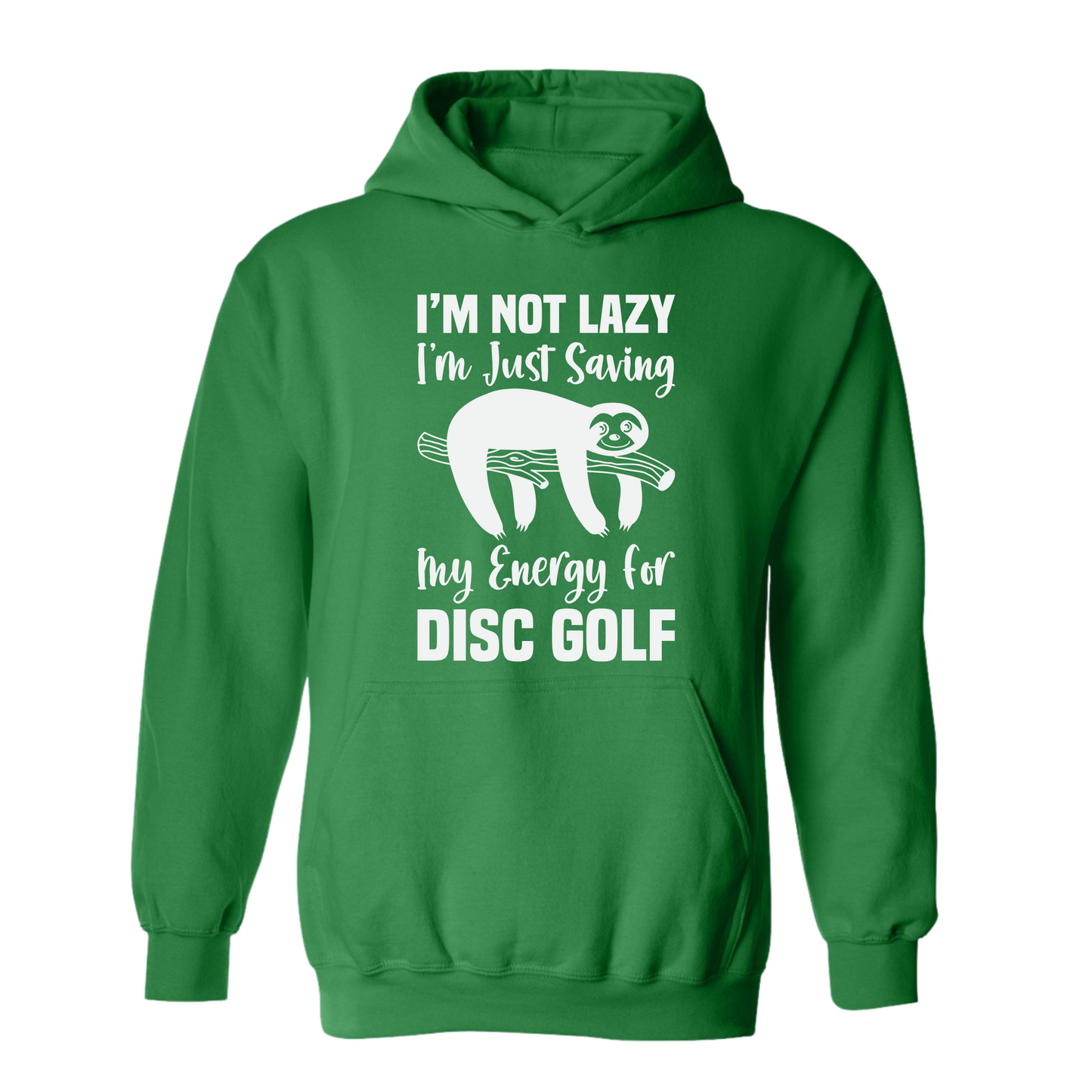 Disc Golf Hoodie LAZY SLOTH Discgolfing Funny Hooded Sweatshirt