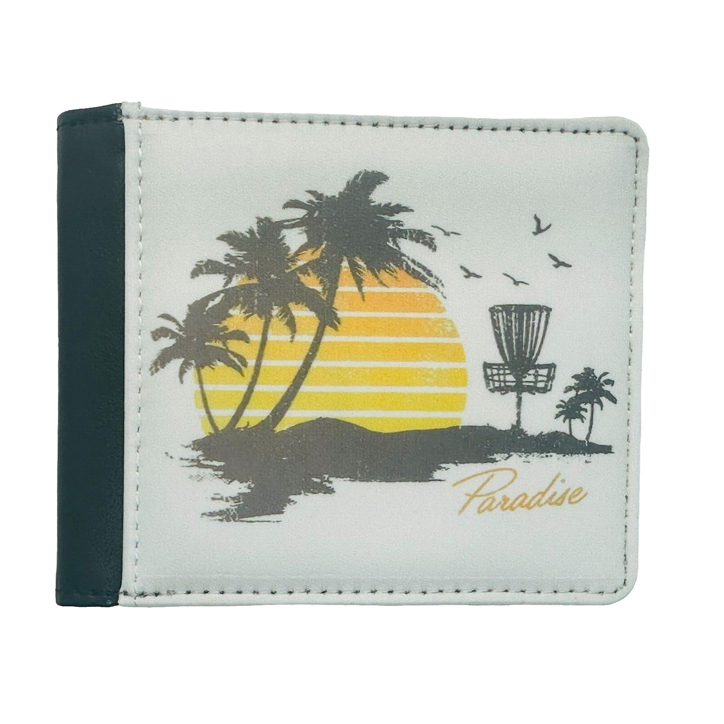 Disc Golf PARADISE SUNRISE Sublimated Design Bi-Fold Wallet Disgolfer Gift