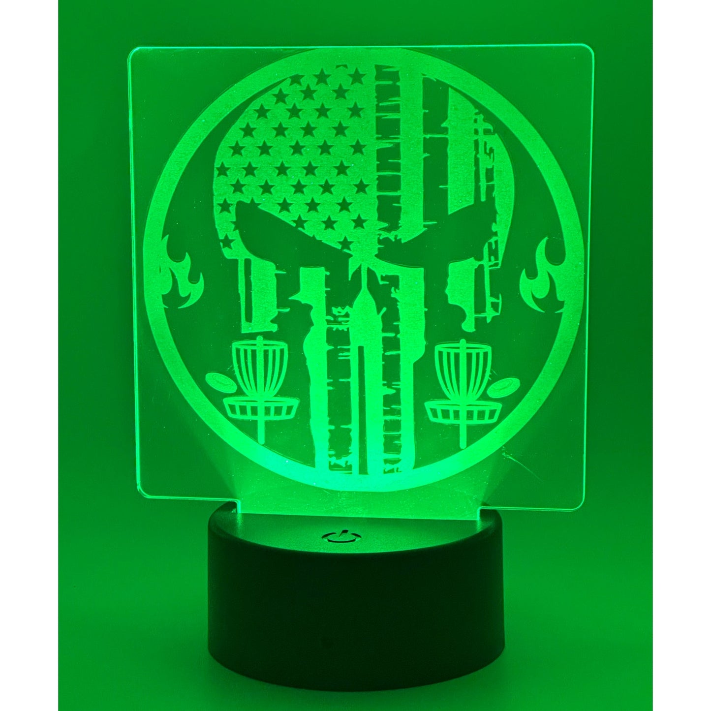 Disc Golf Laser Engraved LED light, Disc Golf Gift, Sport Gift, LED Night Light, Engraved Gift, Coach Gift, Player Gift, Golf, Sports, Frisbee