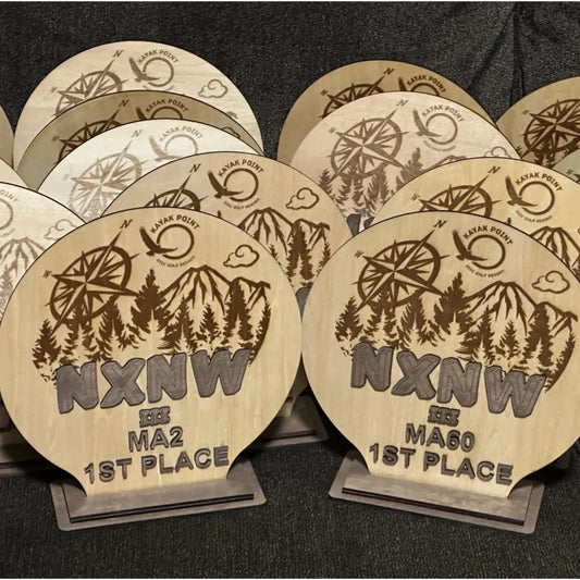 Custom Disc Golf Laser Engraved Gift Custom Plaque Sports Discgolf Trophy Layered Wood