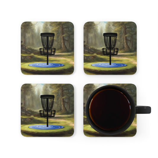 Disc Golf Tranquility Corkwood Drink Coaster Set