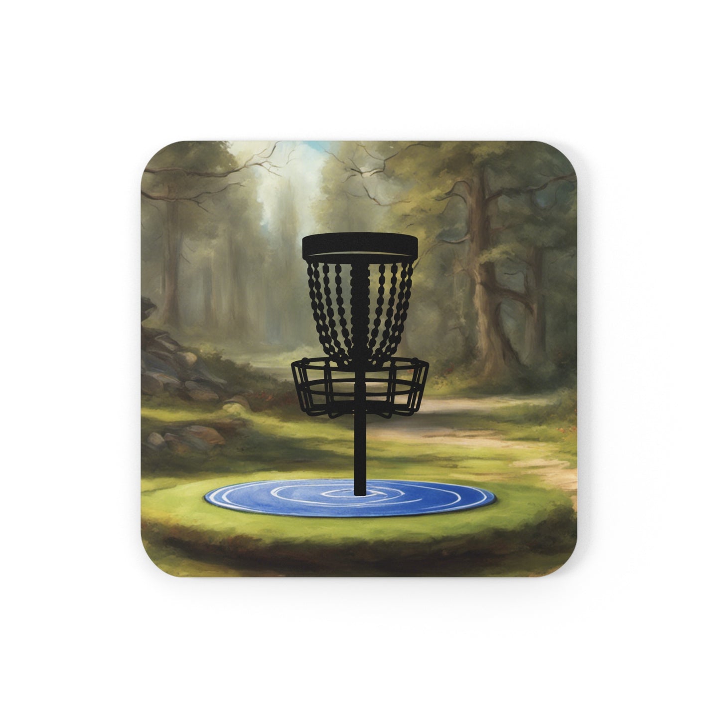 Disc Golf Tranquility Corkwood Drink Coaster Set