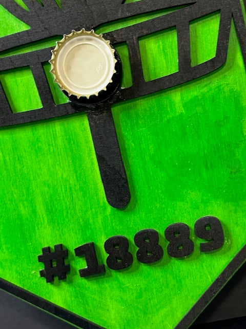 Disc Golf PERSONALIZED Magnetic Basket Bottle Opener Wall Mount Discgolfer Gift