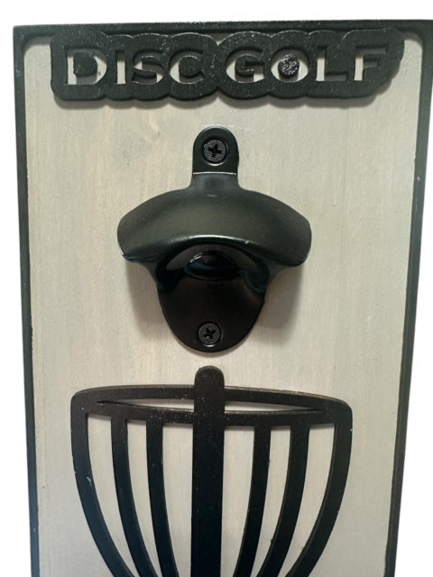 Disc Golf Custom Bottle Opener Wall Mounted Discgolfer Gift